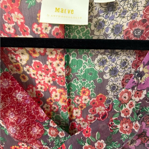 Anthropologie Maeve Multicolor Floral Long Sleeve Dress size XS - Picture 3 of 14